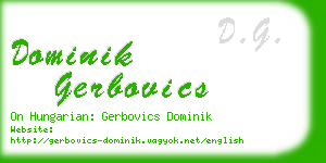 dominik gerbovics business card